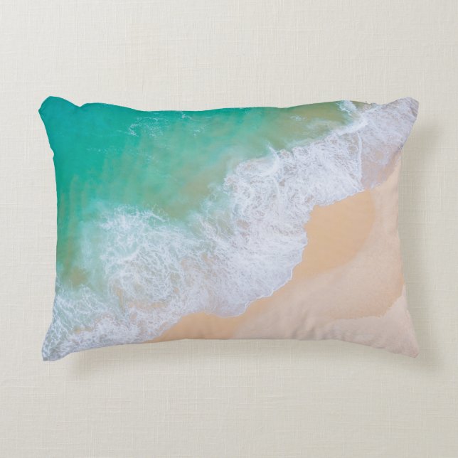 BEACH DURING DAYTIME DECORATIVE CUSHION (Front)