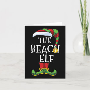 Beach Elf Family Matching Christmas In July Funny  Card