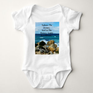 Beach Embrace: Motivational Embrace The Journey, Baby Bodysuit