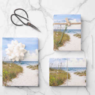 Beach Entrance Path in Florida Photo Wrapping Paper Sheet