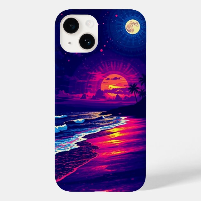 Beach Evening with Sunset Rays mobile Case-Mate iPhone Case (Back)
