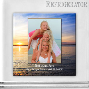 Beach Family Best Mum Photo Magnet