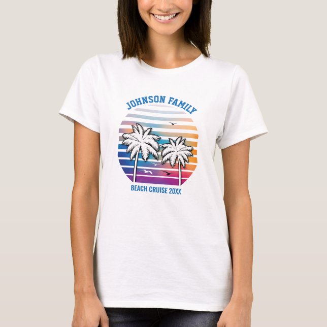 Beach Family Reunion Custom Cruise Summer Vacation T-Shirt (Front)