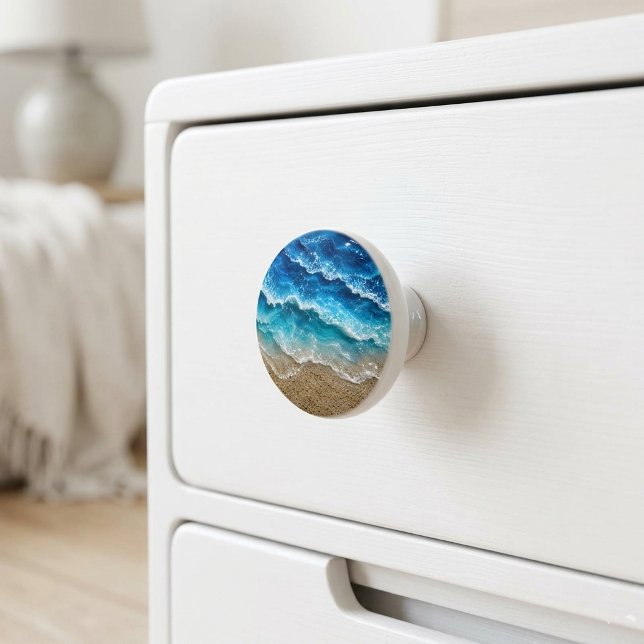 Beach Faux Resign Waves Resin Ocean Ceramic Knob (Creator Uploaded)