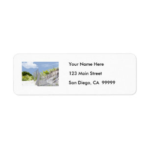 Beach Fence & Dune Return Address Label