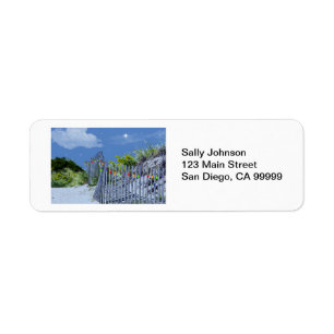 Beach Fence & Dunes Return Address Label
