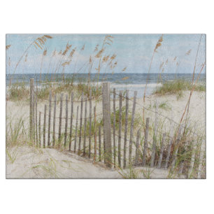 Beach Fence Glass Cutting Board