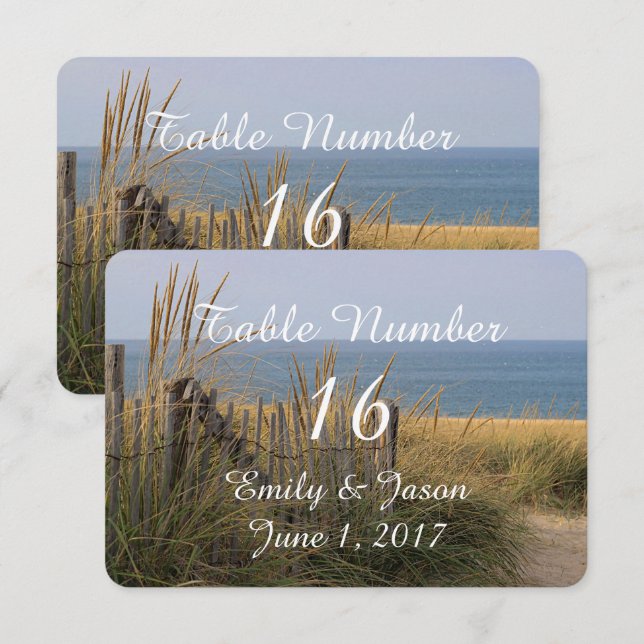 Beach fence in the sand dunes invitation (Front/Back)