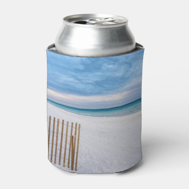 Beach Fence Morning Destin Florida Can Cooler (Can Front)