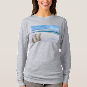 Beach Fence Morning Destin Florida Long Sleeve T-Shirt