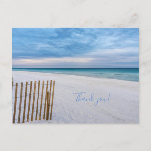 Beach Fence Morning Destin Florida Thank You Postcard