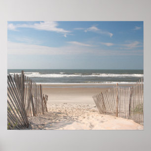 Beach Fence Poster