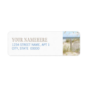 Beach Fence Return Address Label