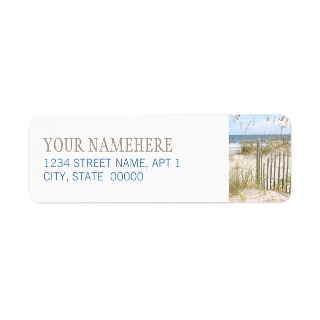 Beach Fence Return Address Label (Front)