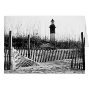 Beach Fences And Lighthouse
