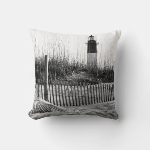 Beach Fences And Lighthouse Cushion