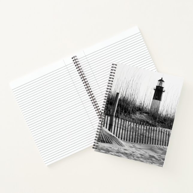 Beach Fences And Lighthouse Notebook (Inside)
