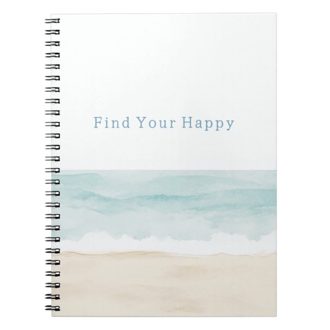 Beach Find Your Happy Ocean Notebook (Front)