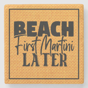 Beach First Martini Later-76545 Stone Coaster