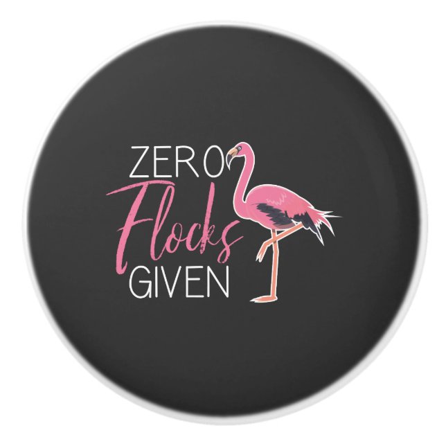 Beach Flamingo Summer Ceramic Knob (Front)