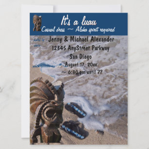 Beach Flip Flop Sandals Luau Invitation