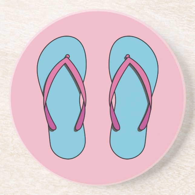 Beach Flip Flops Coaster (Front)