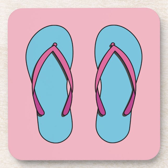 Beach Flip Flops Coaster (Front)