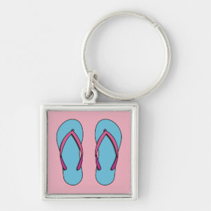 Beach Flip Flops Key Ring