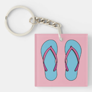 Beach Flip Flops Key Ring