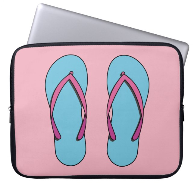Beach Flip Flops Laptop Sleeve (Front)