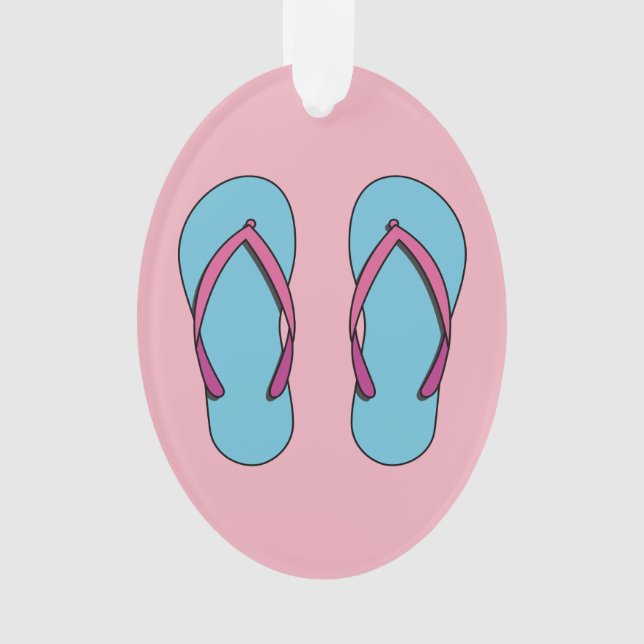 Beach Flip Flops Ornament (Front)