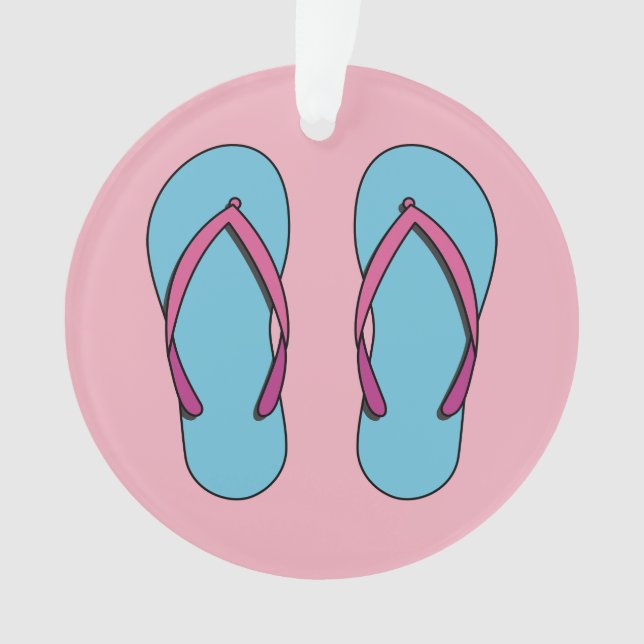 Beach Flip Flops Ornament (Front)
