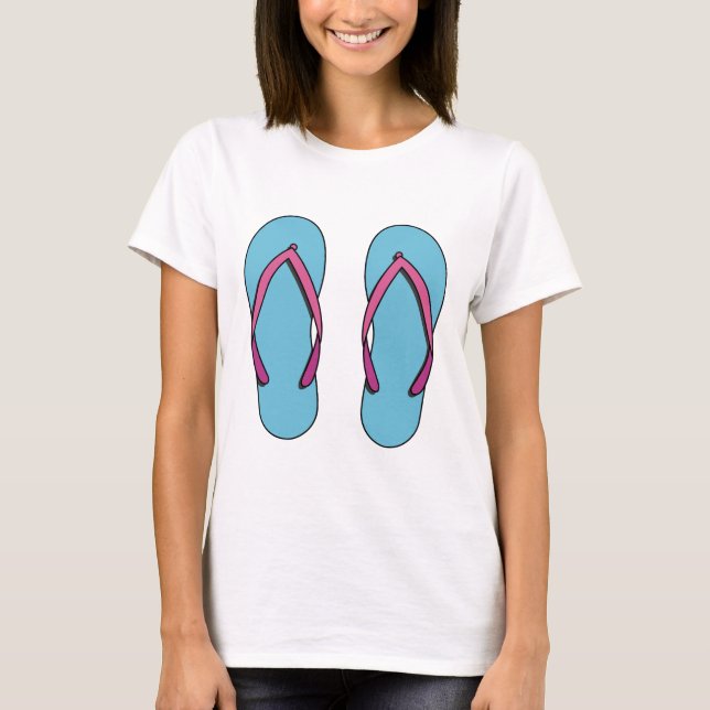 Beach Flip Flops T-Shirt (Front)