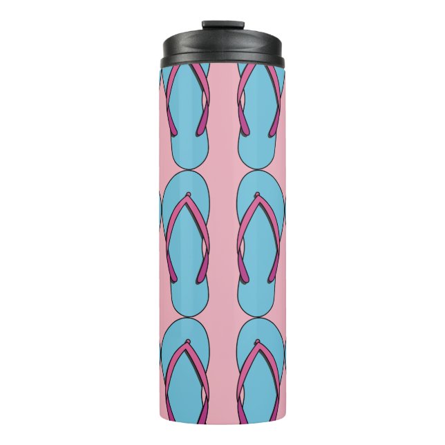 Beach Flip Flops Thermal Tumbler (Front)