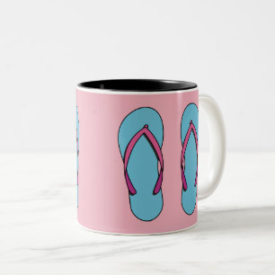 Beach Flip Flops Two-Tone Coffee Mug