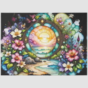 Beach flower Portal Tissue Paper