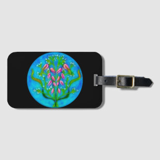 Beach Flowers Acrylic Painting Luggage Tag