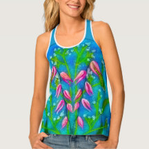 Beach Flowers Acrylic Painting