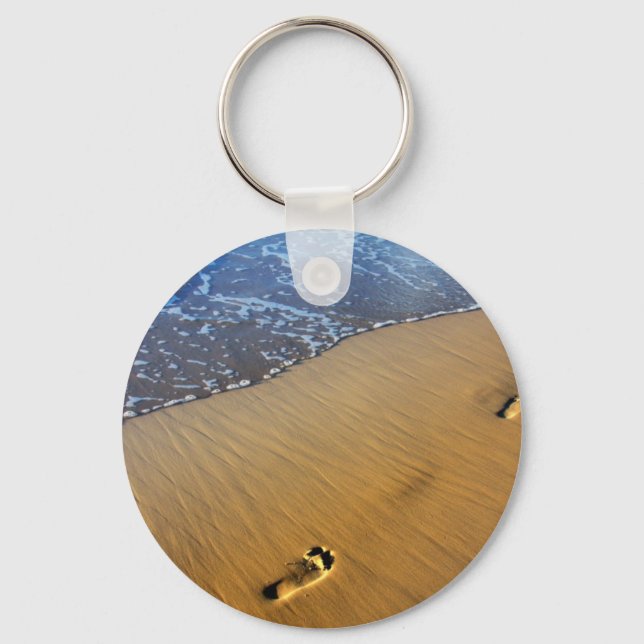 Beach Footsteps Key Ring (Front)