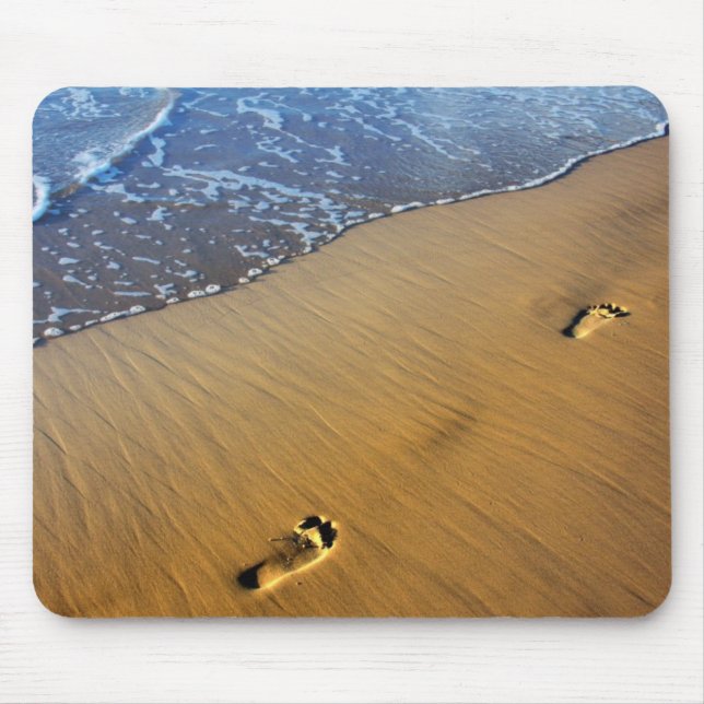Beach Footsteps Mouse Pad (Front)
