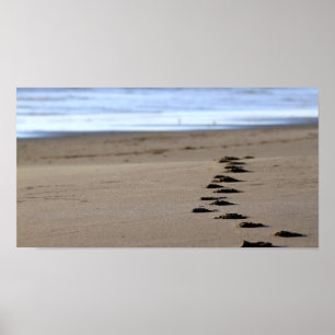Beach Footsteps Poster