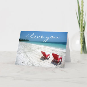 beach forever love card