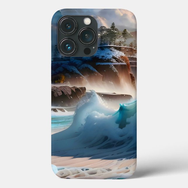 Beach Front Ocean Waves Landscape 1 Case-Mate iPhone Case (Back)