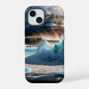Beach Front Ocean Waves Landscape 1 iPhone 15 Case