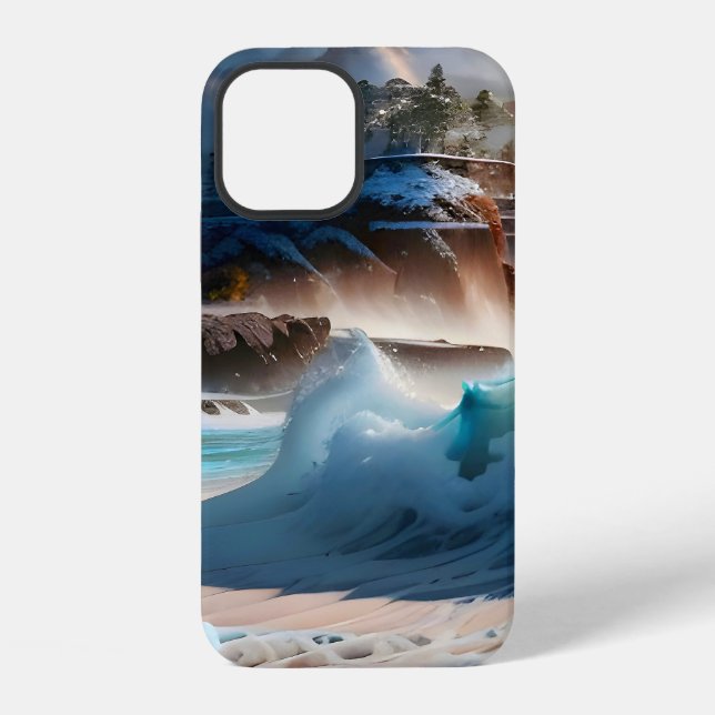 Beach Front Ocean Waves Landscape 1 iPhone Case (Back)