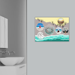 Beach Fun 5 Photo Collage Poster