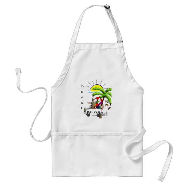 Beach Fun Kitchen Apron (Front)