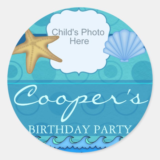 Beach Fun Photo Sticker (Front)