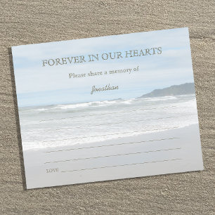 Beach Funeral Attendance Share a Memory Card