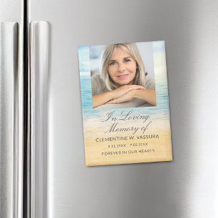 Beach Funeral Loving Memory Photo Magnet